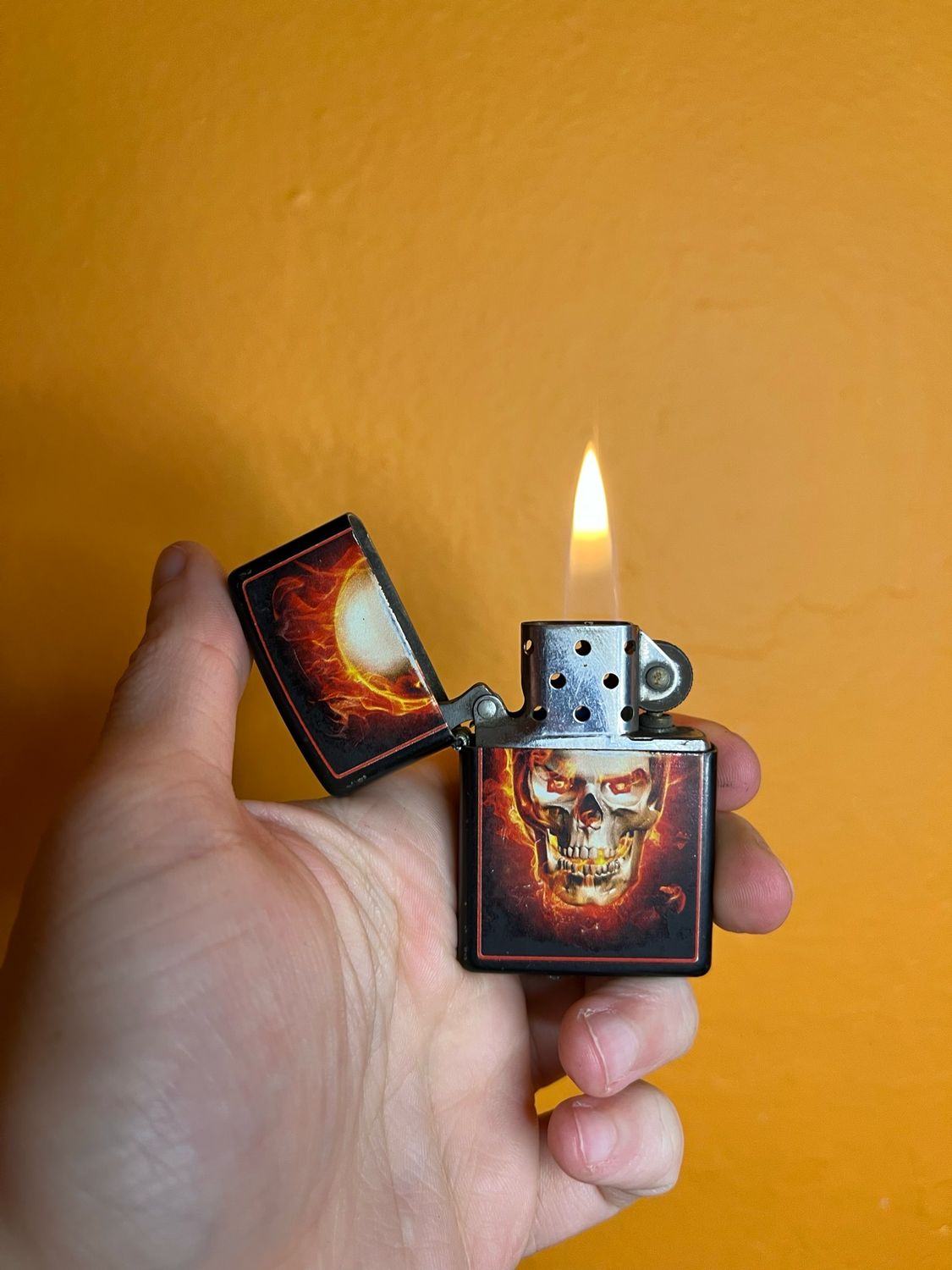 2012 Flaming Skull Zippo Lighter