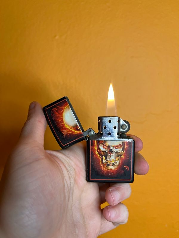 2012 Flaming Skull Zippo Lighter