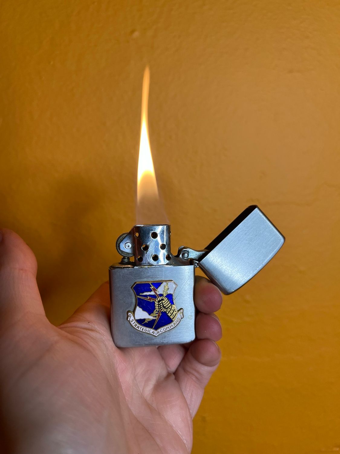 Strategic Air Command Military Suggestion Program HWAFS Flip Top Lighter