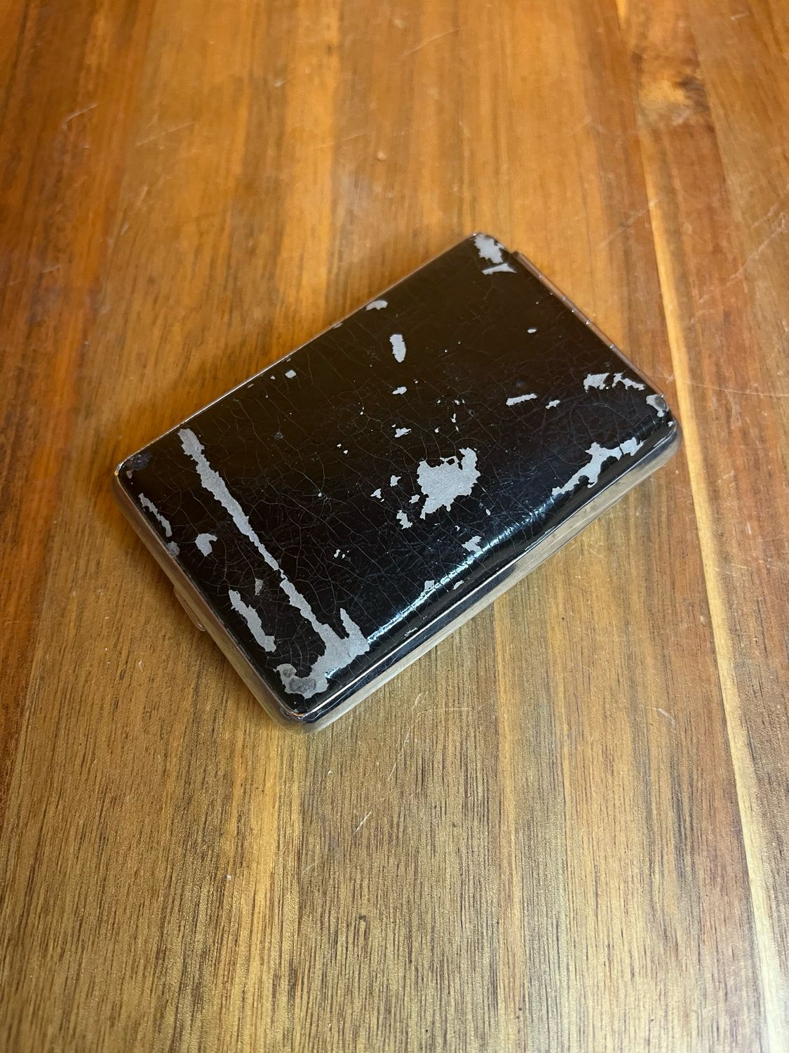 Distressed Black Pleather Cigarette Case