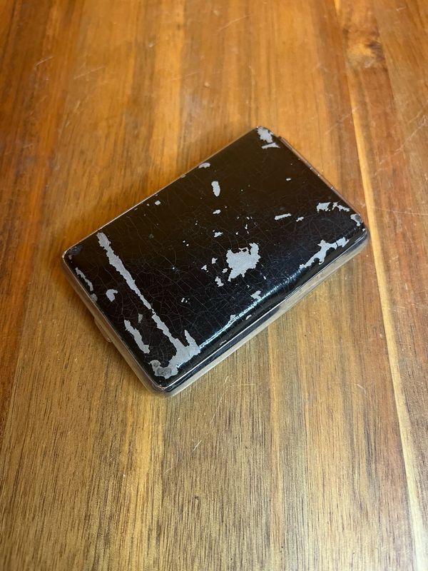 Distressed Black Pleather Cigarette Case