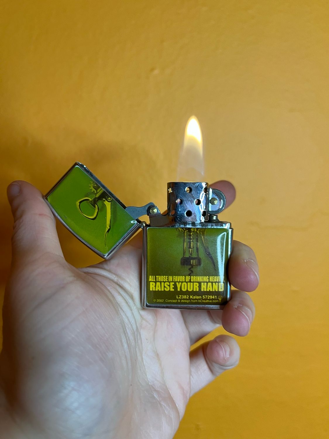 2002 In Favor Of Drinking Flip Top Lighter