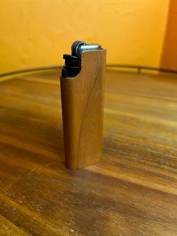 Wayne Carver Wooden Snowmobile Disposable Lighter Cover Sleeve