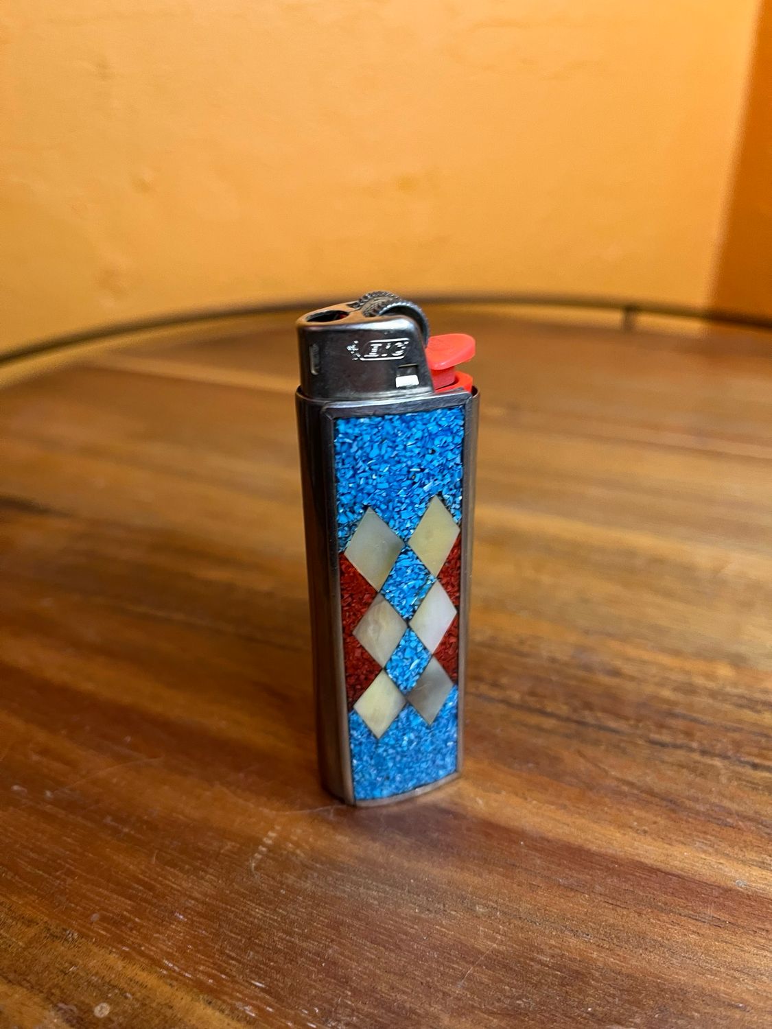 Turquoise Cloisonné BIC Lighter Cover Sleeve