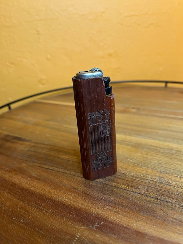 Wayne Carver Wooden Made In America Disposable Lighter Cover Sleeve