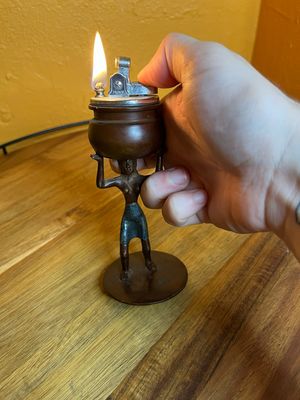 Archaic Greek Inspired Prince Brand Jar Carrier Woman Table Lighter