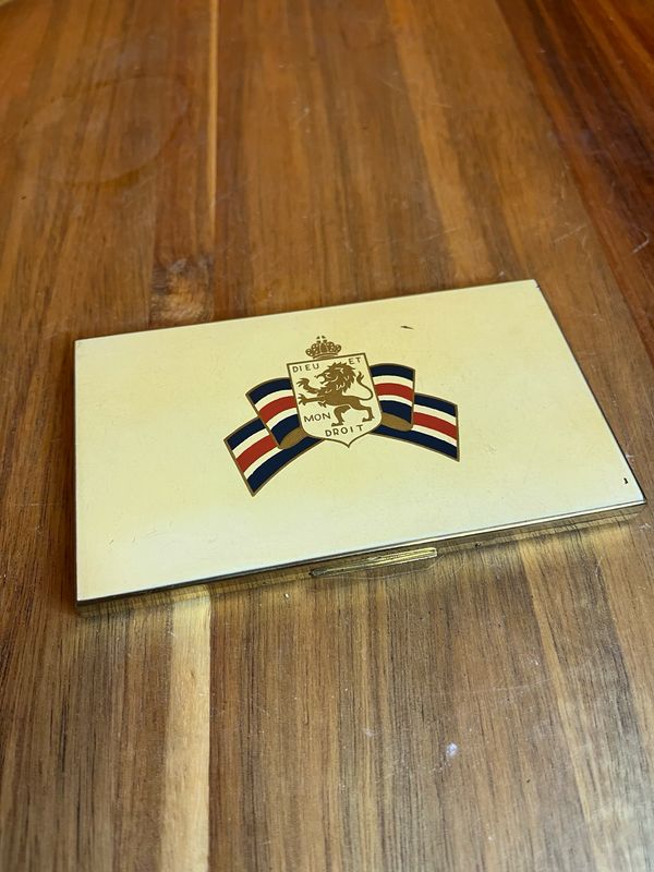 Dieu Et Mon Droit United Kingdom Heraldry Henrietta Cigarette Case