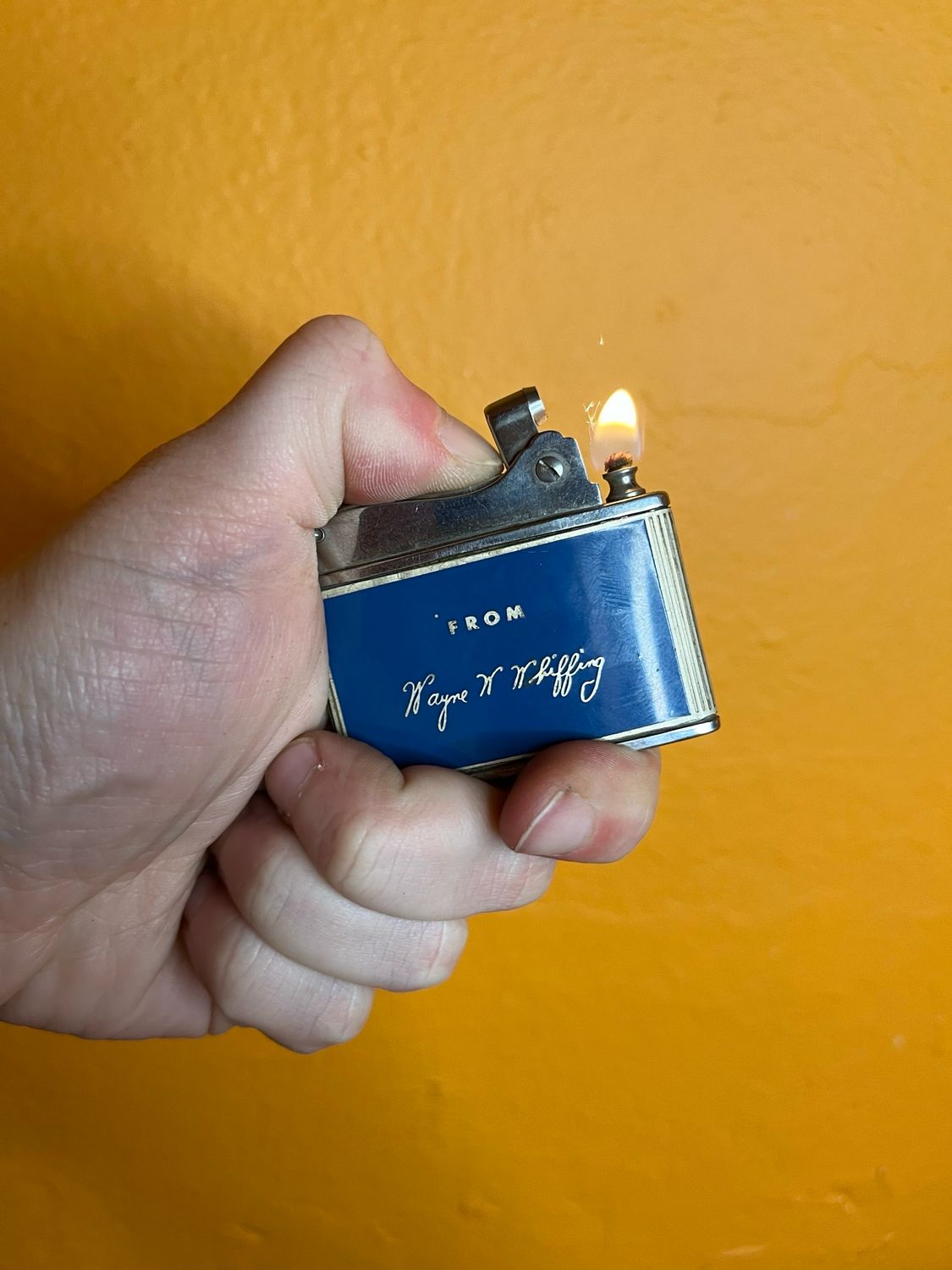 From Wayne W Whiffing Flat Lighter