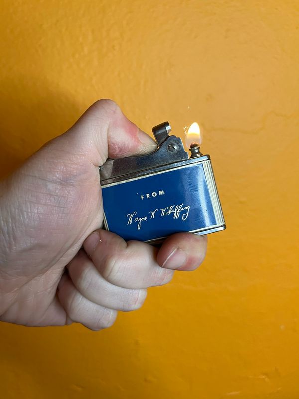 From Wayne W Whiffing Flat Lighter