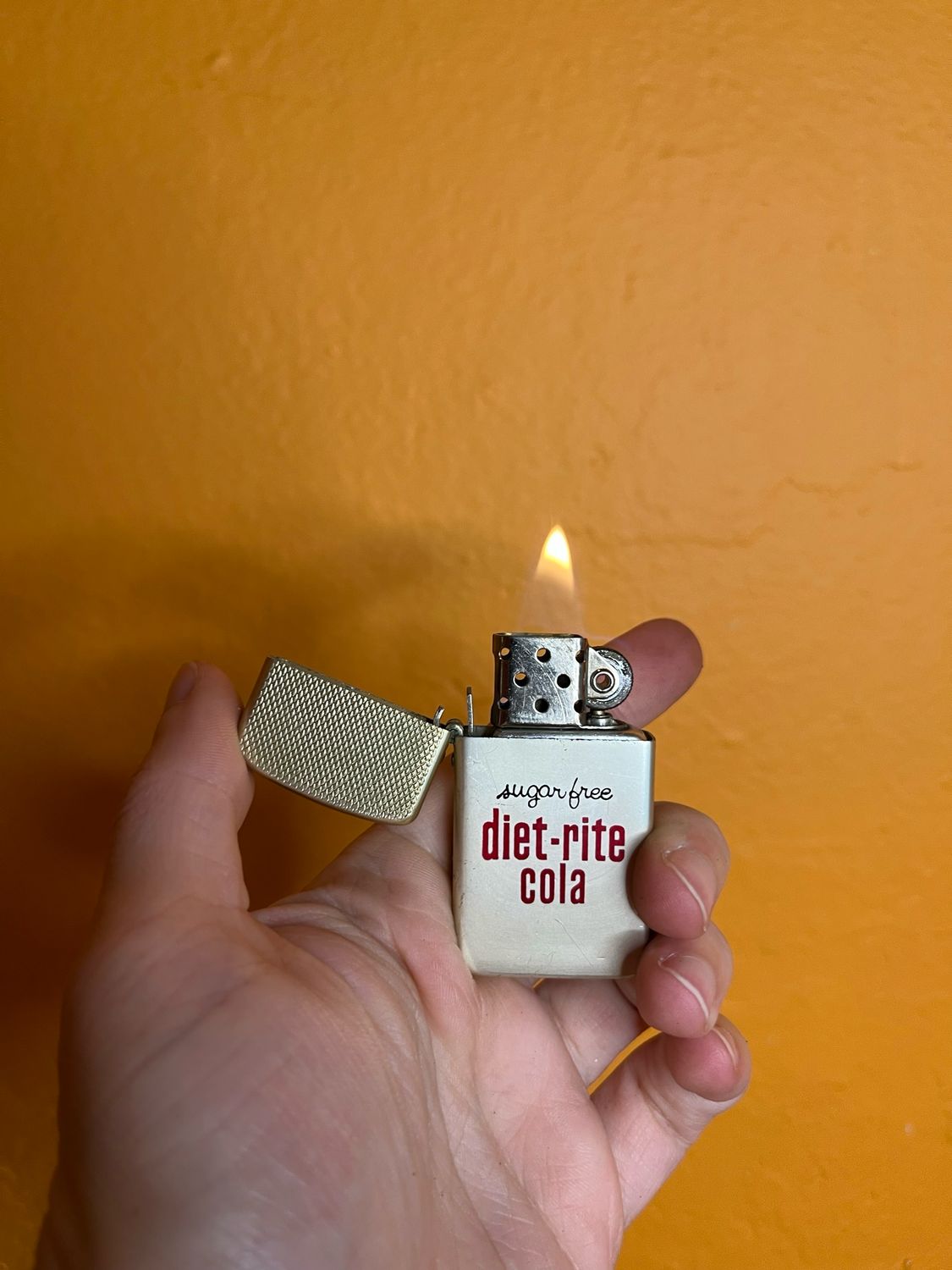 Sugar Free Diet Rite Cola Park Brand Flip Top Lighter