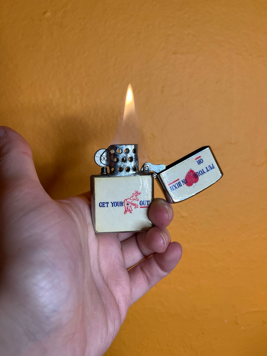 ‘Put Your D*** In Dixie’ Vandalized Penguin Flip Top Lighter