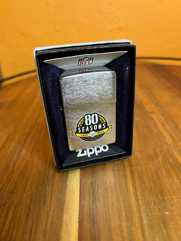 2012 Pittsburgh Steelers 80 Seasons Anniversary Sealed Unstruck Zippo Lighter