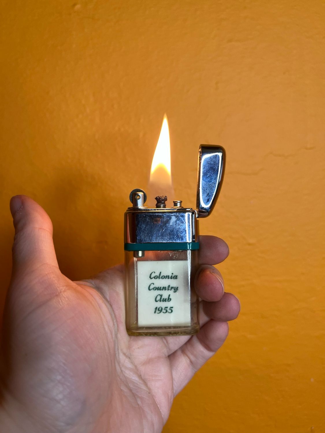 Colonia Country Club 1955 Ritepoint Clear Tank Lighter