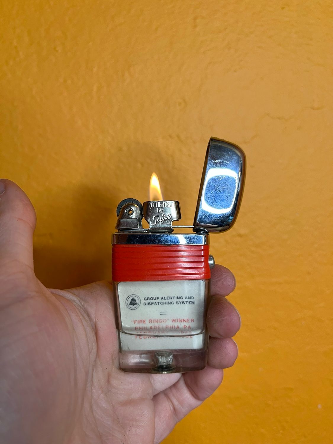 Bell System Emergency Reporting Group Alerting &amp; Dispatch Philadelphia PA Vu-Lighter Clear Tank Lighter