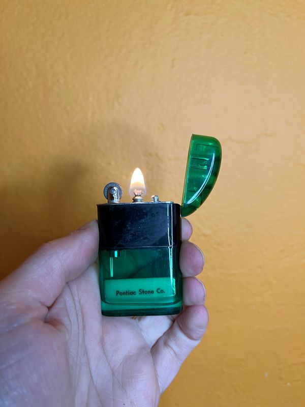 Pontiac Stone Co Ritepoint Shaker Clear Green Tank Lighter