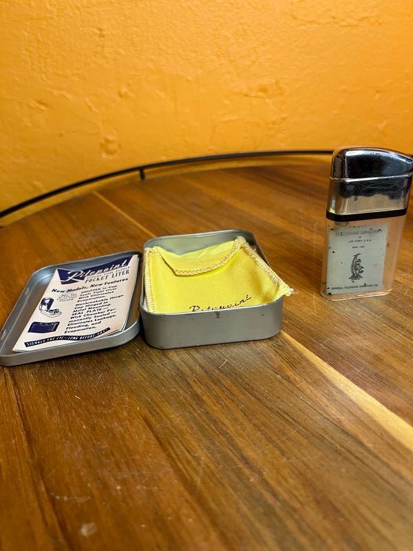 General Directory May 1953 Ritepoint Shaker Clear Tank Lighter With Tin