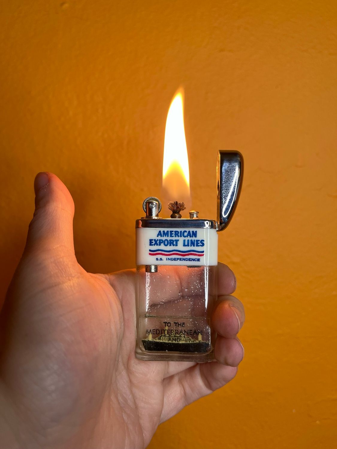 American Escort Lines SS Independent Ship Ritepoint Shaker Clear Tank Lighter