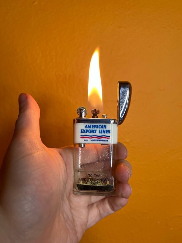 American Escort Lines SS Independent Ship Ritepoint Shaker Clear Tank Lighter