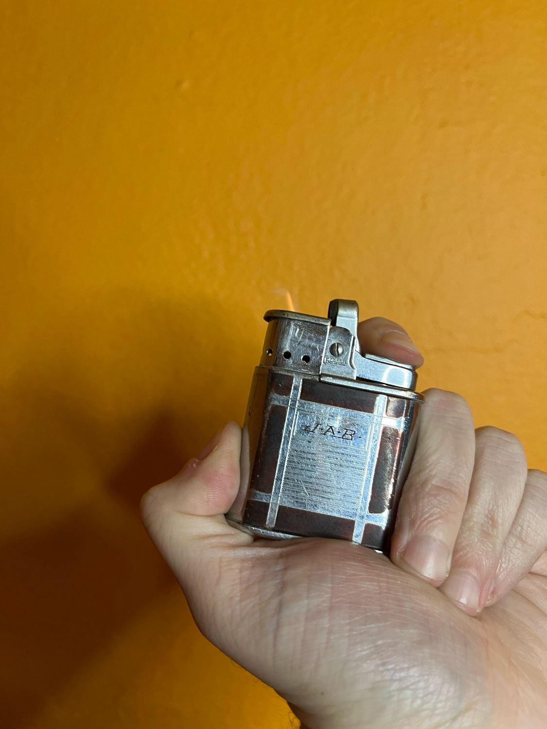 Customized ‘JAB’ Ronson Whirlwind Lighter