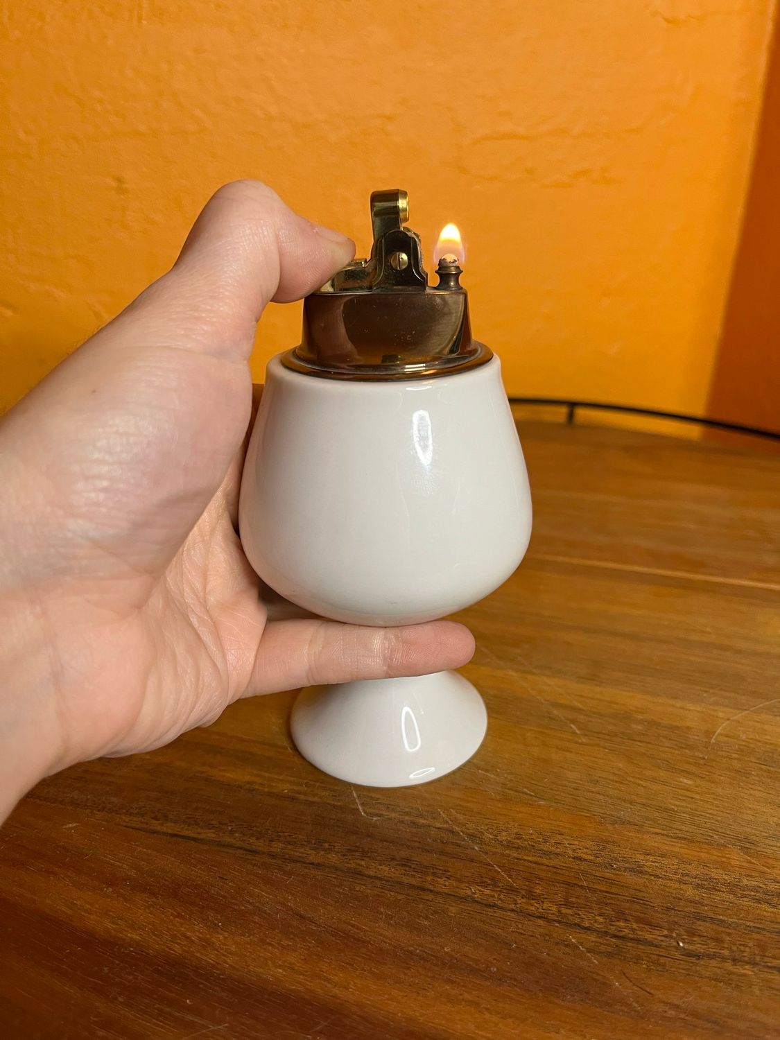 White Ceramic Table Lighter