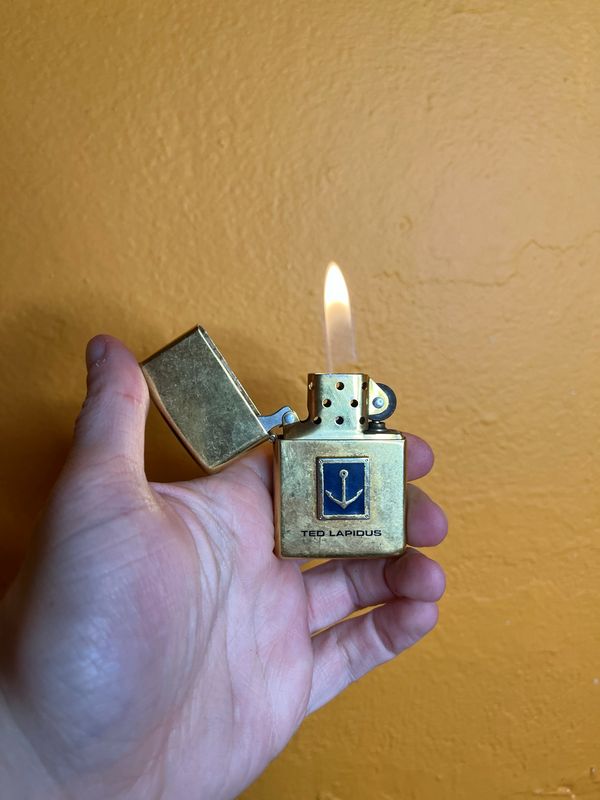 1997 Ted Lapidus Anchor Golden Zippo Lighter
