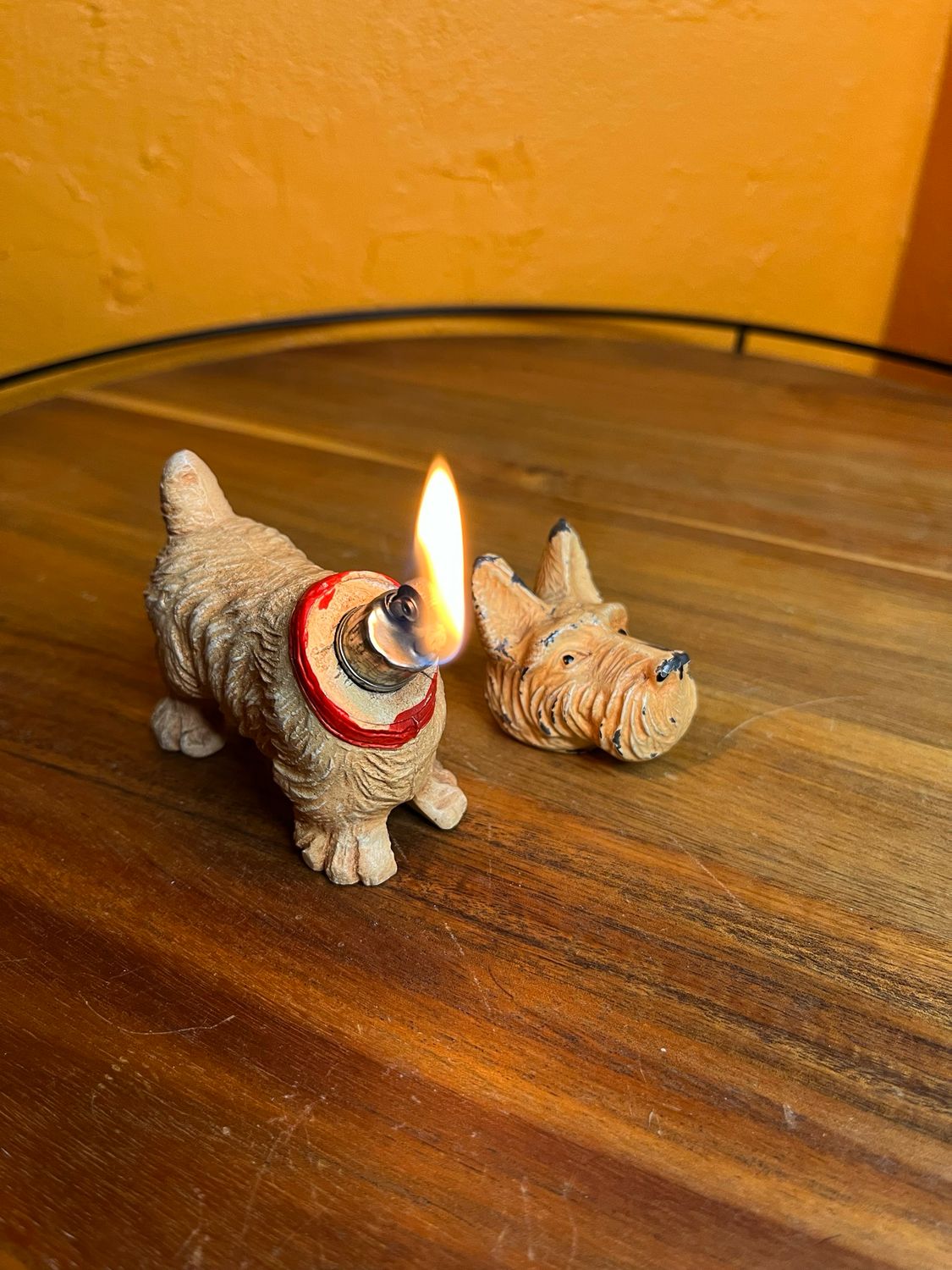 Tan Scottie Dog Scottish Terrier Table Lighter