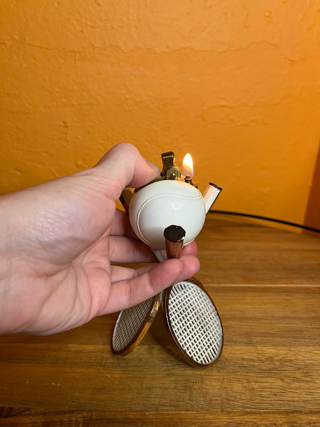 Tennis Rackets Tripod Table Lighter