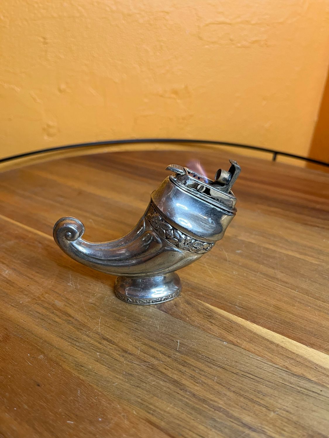 Continental NY Silver Plated Cornucopia Table Lighter