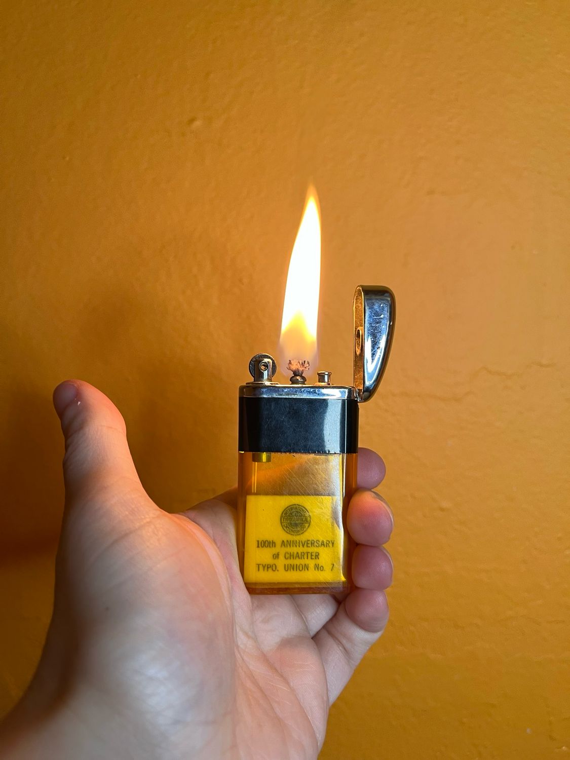 International Typographical Union 07 100th Anniversary Of Charter Ritepoint Clear Tank Lighter