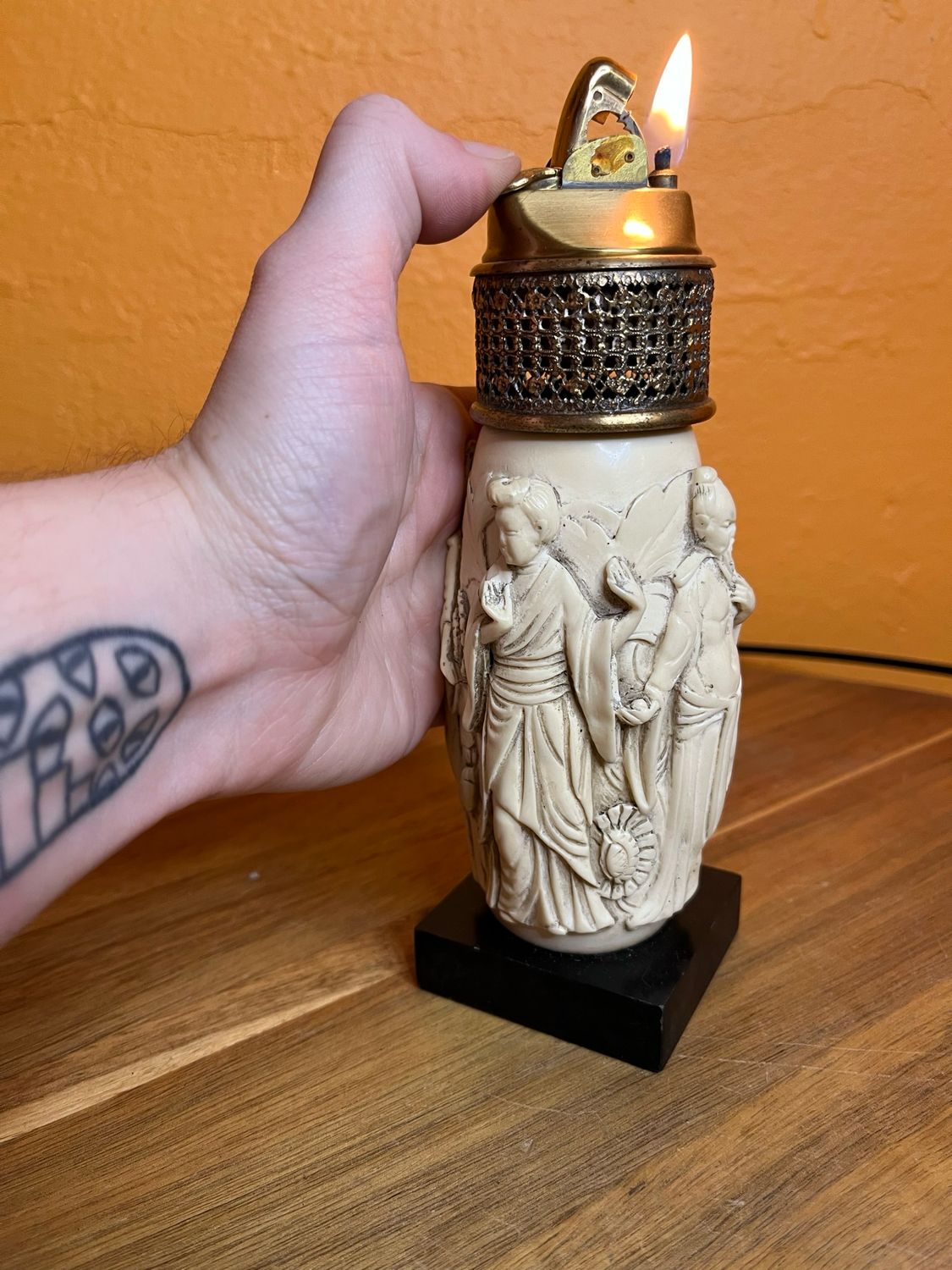 East Asian Folklore Scene Table Lighter