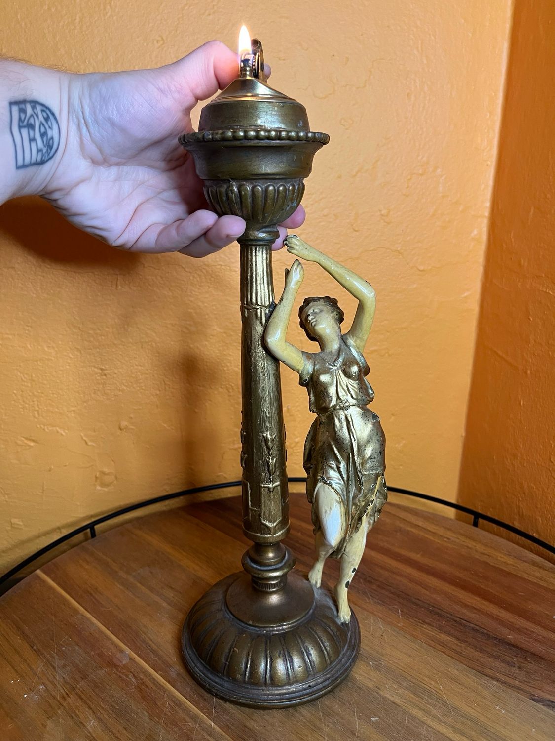 Classical Greek Maiden Table Lighter