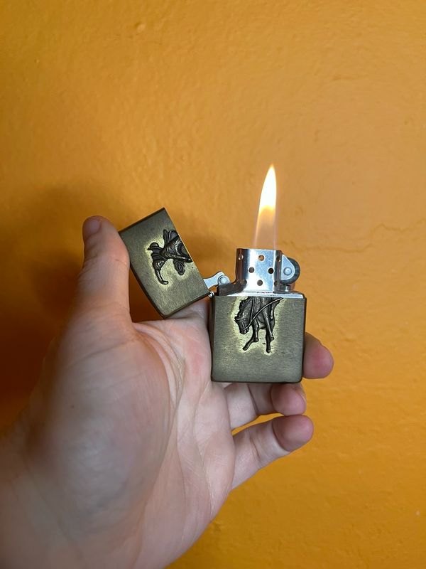 1994 Marlboro Country Store Cowboy Brass Zippo Lighter