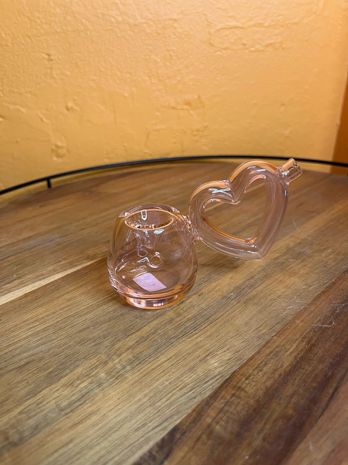 Pale Pink Heart Bubbler