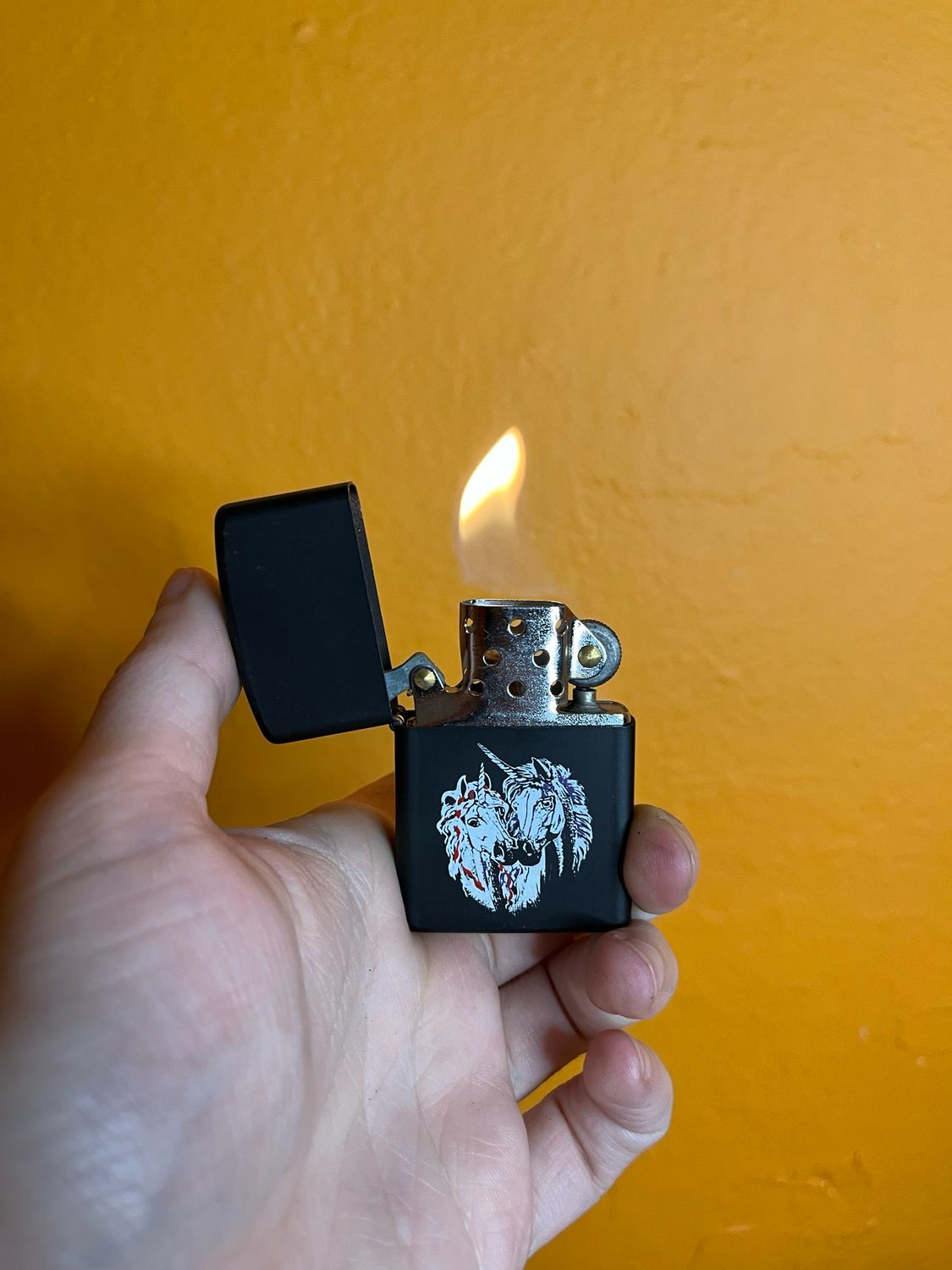 Unicorn Pair Flip Top Lighter