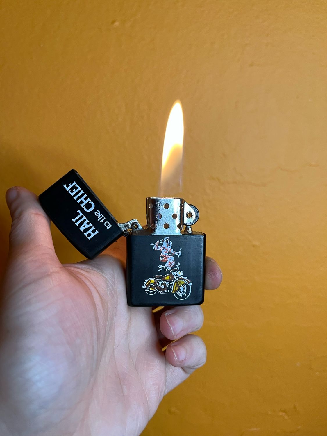 Hail To The Chief Indian Motorcycle Flip Top Lighter