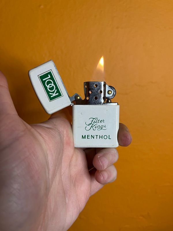 White Kool Menthols Flip Top Lighter