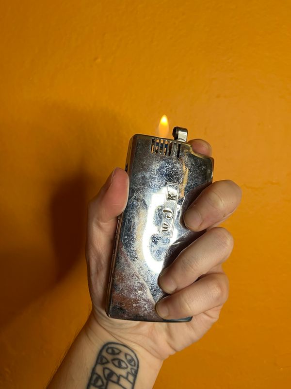 Customized ‘WJK’ Ronson Pal Cigarette Case Lighter