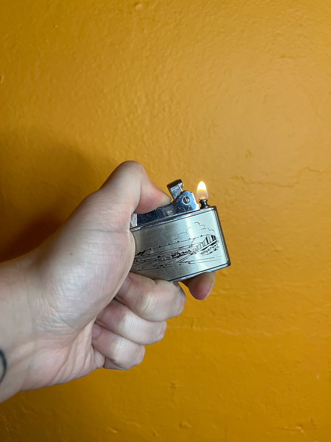 Wetherall Steel Rolex Flat Ad Lighter