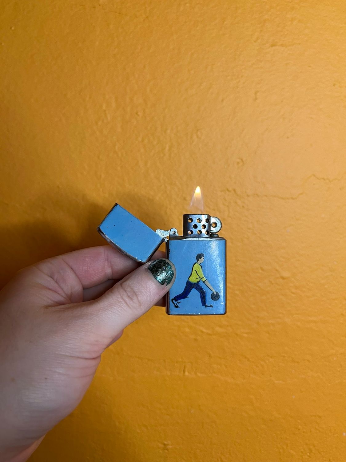 Rogers Sportsman Bowler Flip Top Lighter