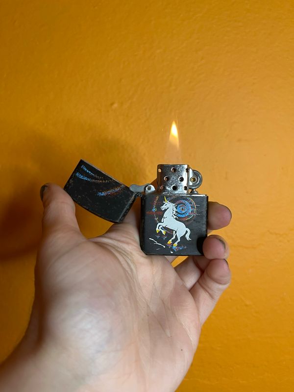 Worn Unicorn Vortex Flip Top Lighter