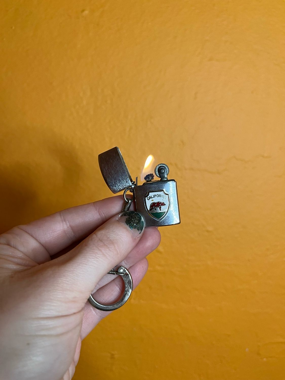 California State Souvenir Flip Top Keychain Lighter