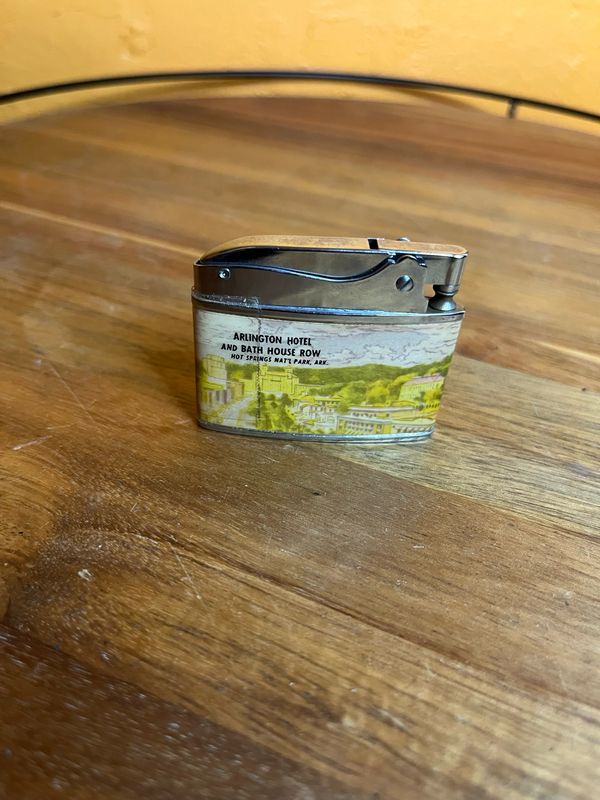 Arlington Hotel &amp; Bath House Row Hot Springs National Park Arkansas Souvenir Flat Lighter
