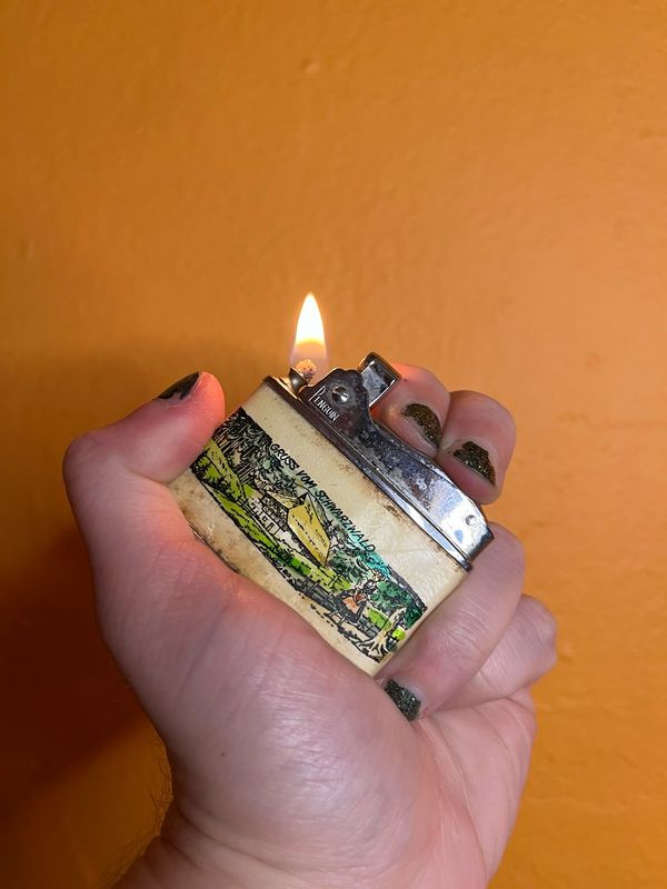 Gruss Vom Schwarzwald Greetings From The Black Forest German Souvenir Flat Lighter