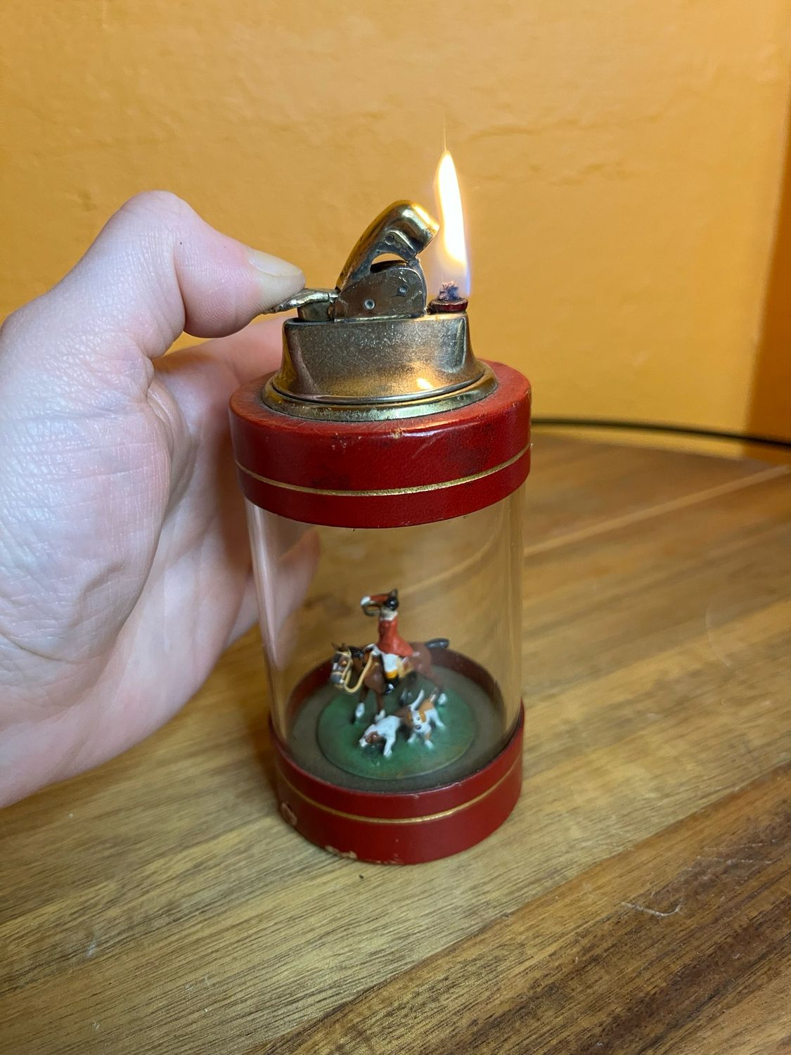 English Fox Hunt Table Lighter