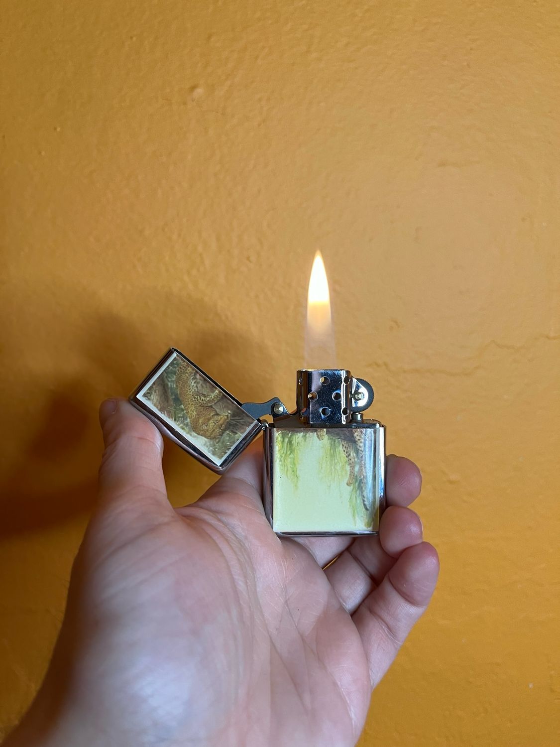 Resting Leopard Knockoff Zippo Lighter