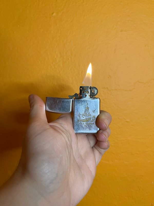 1969 USS Columbus CG-12 Zippo Slim Lighter