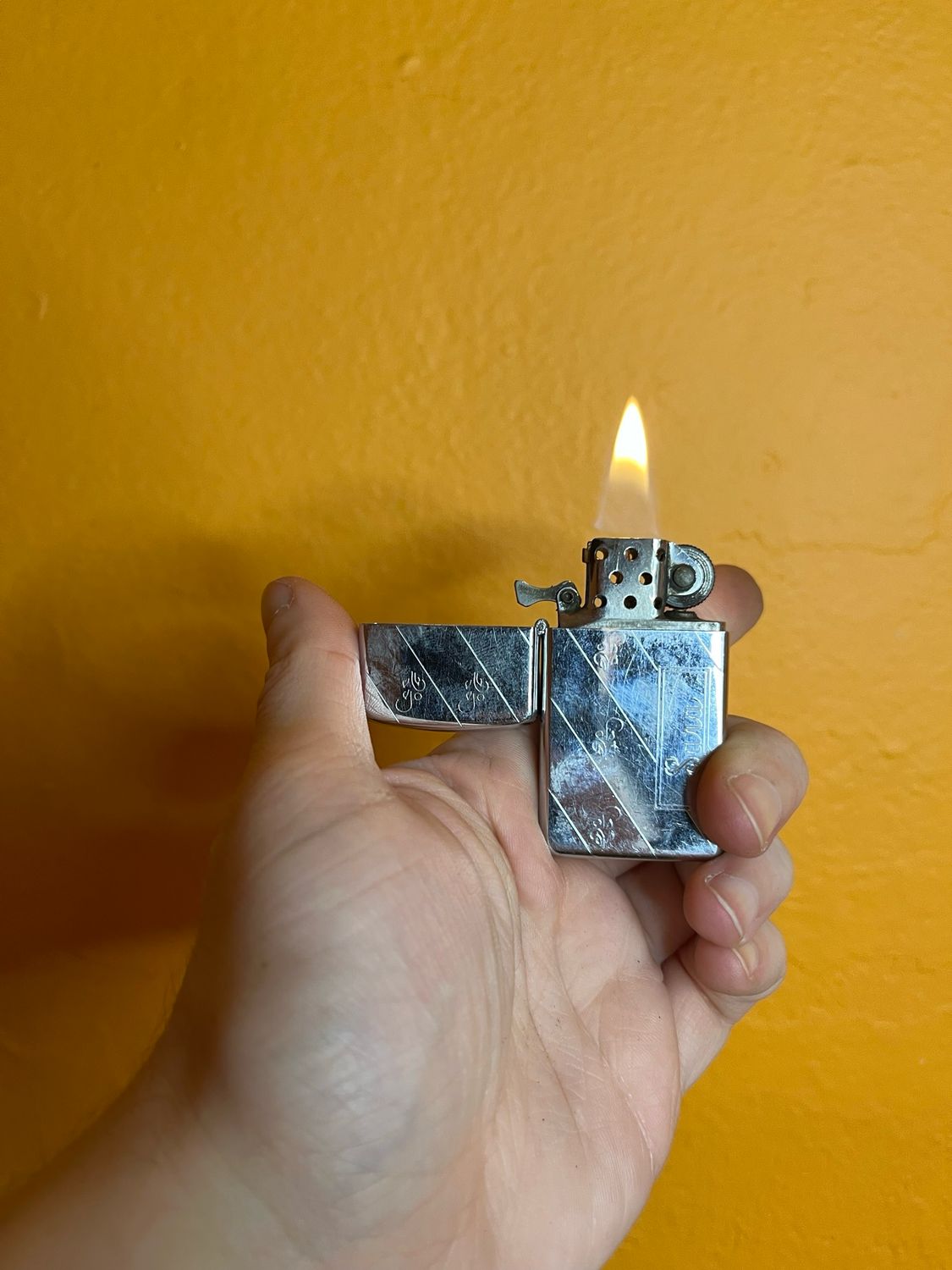 1961 Customized ‘Sara’ Mirrored Zippo Slim Lighter