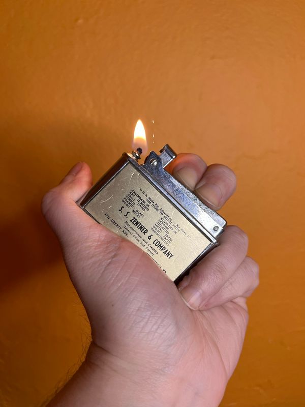SS Zentner &amp; Company Liberty Ave Pittsburgh PA Flat Lighter