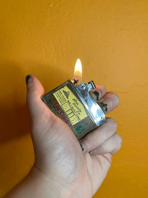 Worn Lou Conde Co San Diego Detroit Diesel Flat Lighter
