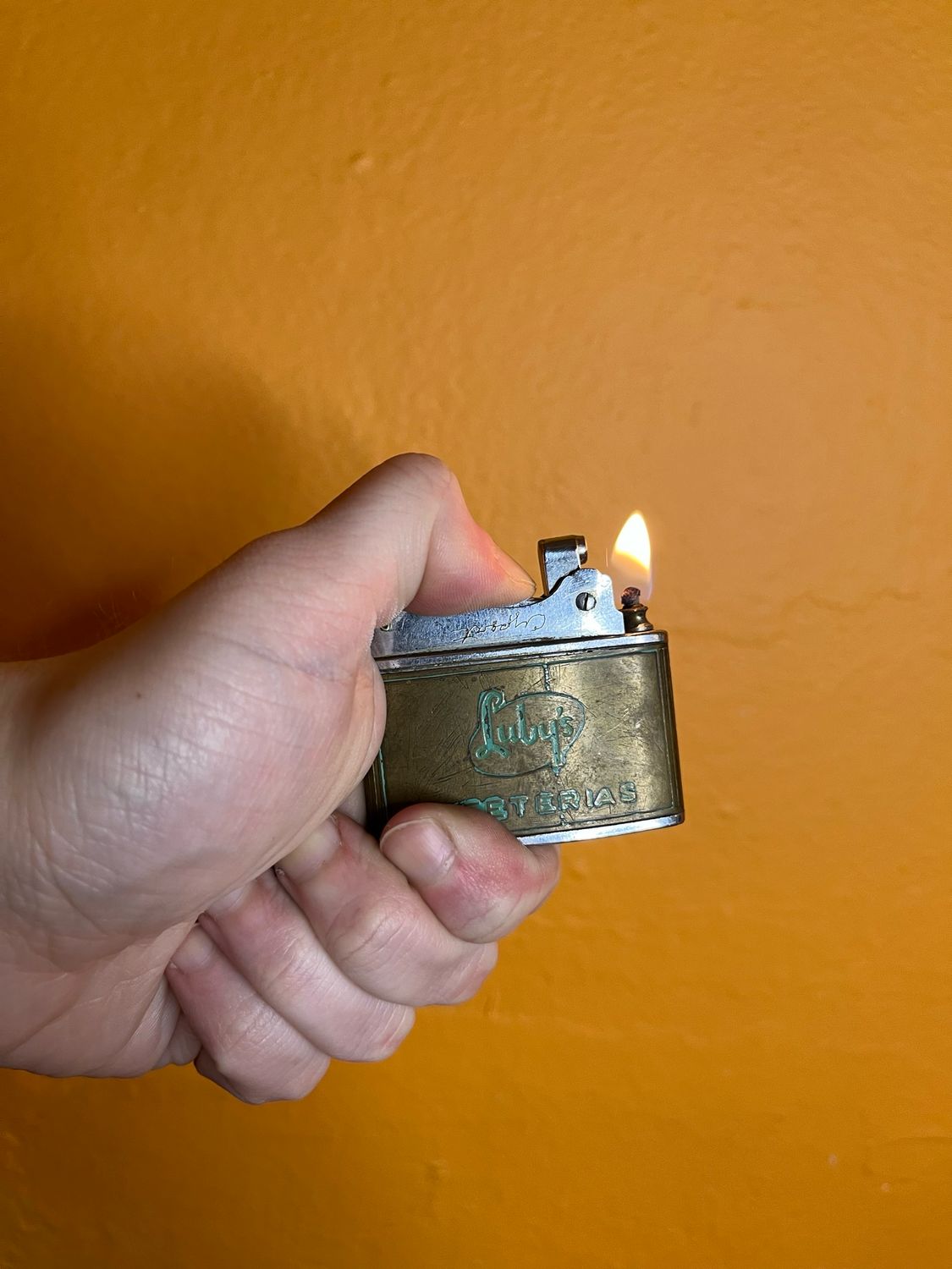 Personalized ‘Cypert’ Luby’s Service Texas Flat Lighter